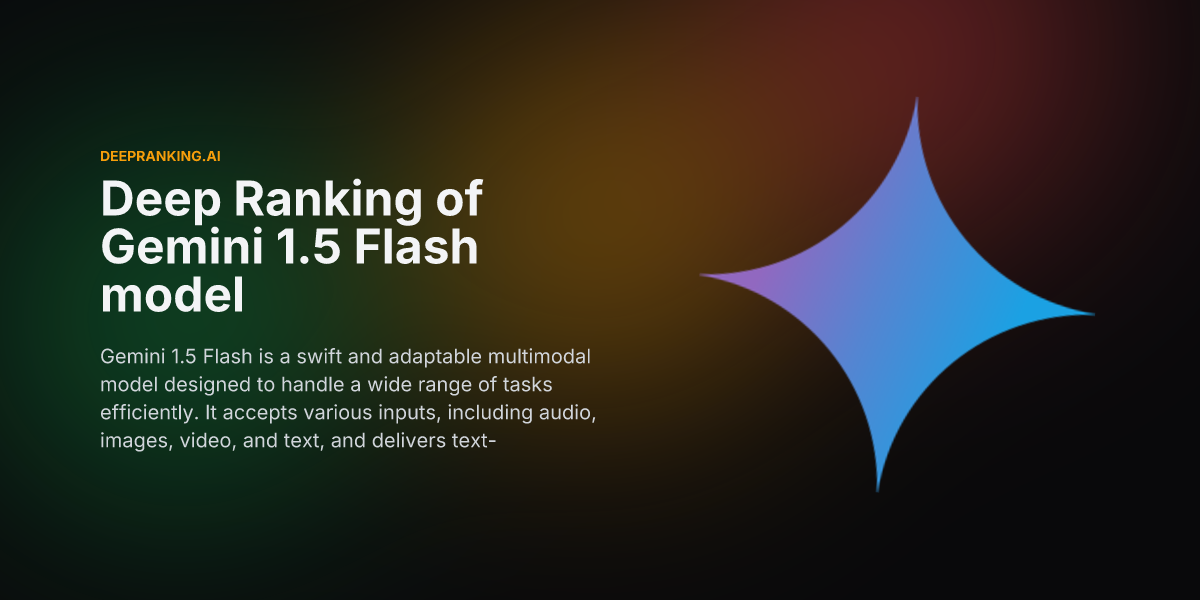LLM Model: Gemini 1 5 Flash by Google Deepranking ai